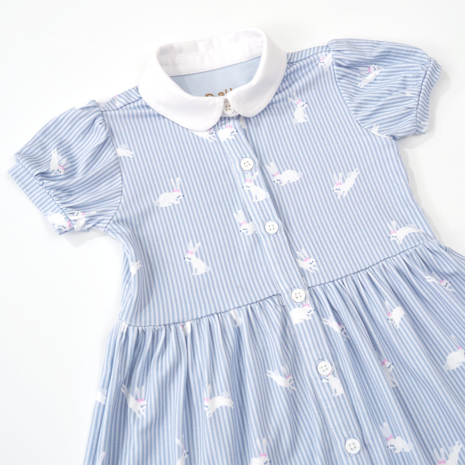 Bunny Stripe Button Down Dress with Bloomer