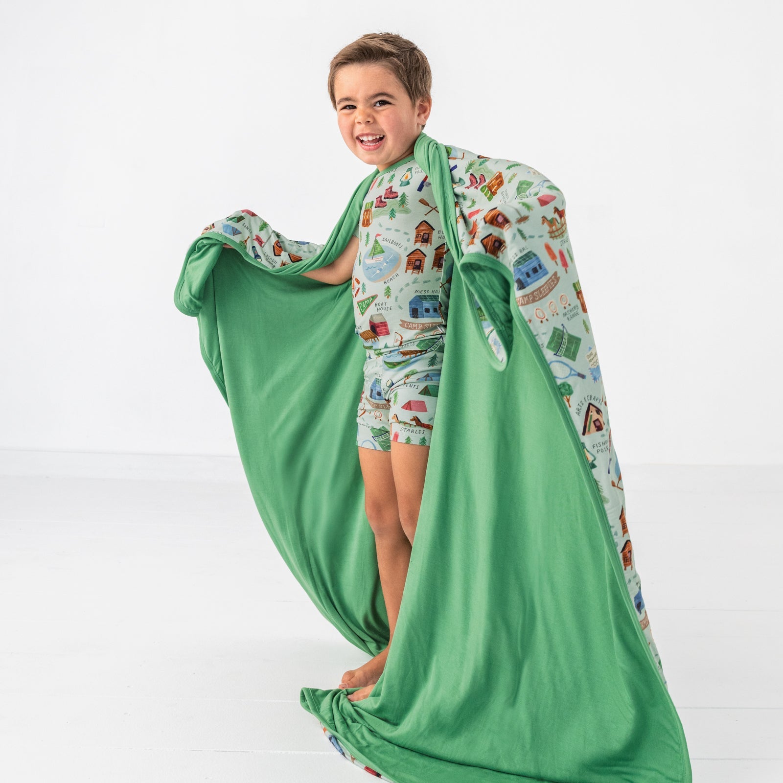 Green Camp Sleepies Large Cloud Blanket®