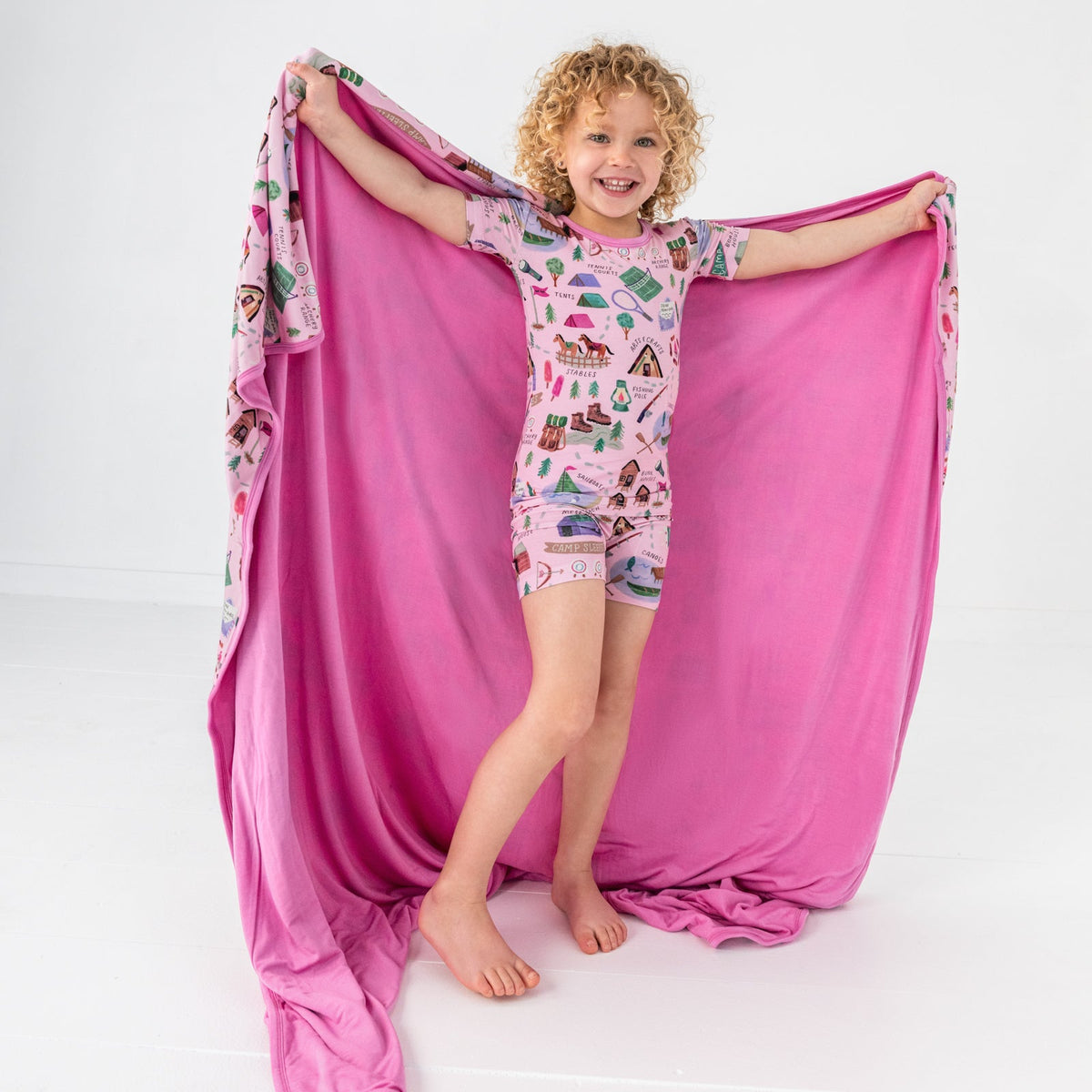 Pink Camp Sleepies Large Cloud Blanket®