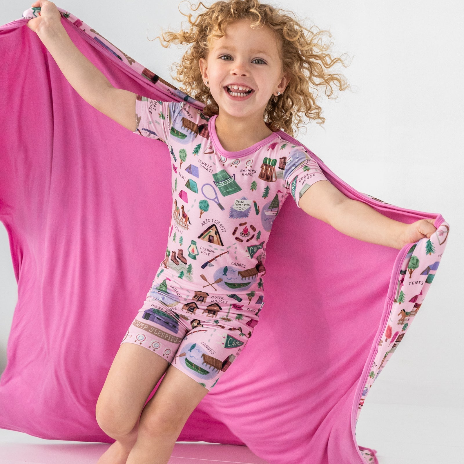 Pink Camp Sleepies Large Cloud Blanket®