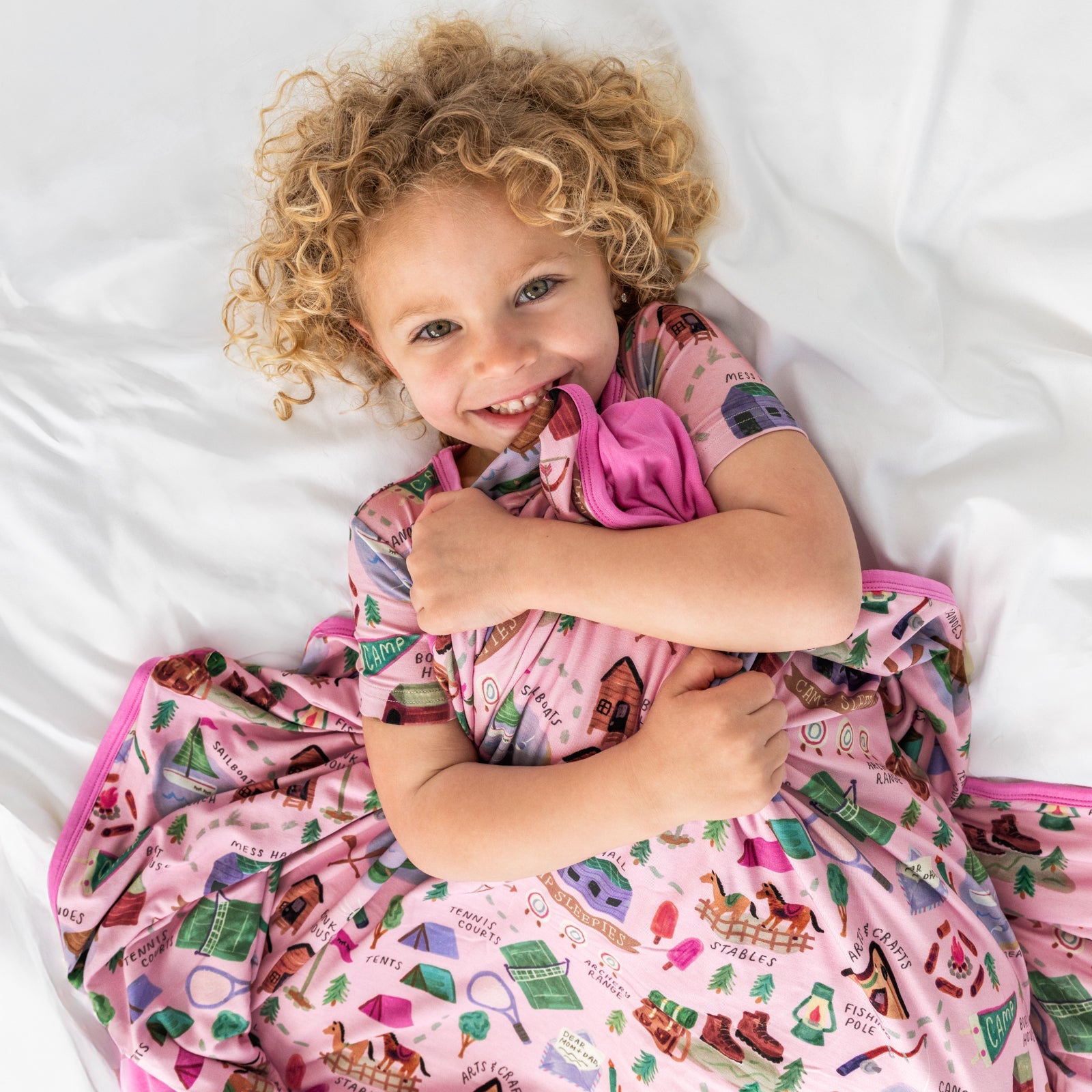 Pink Camp Sleepies Large Cloud Blanket®