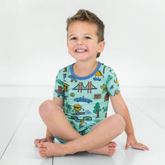 Golden State Two-Piece Short Sleeve & Shorts Pajama Set
