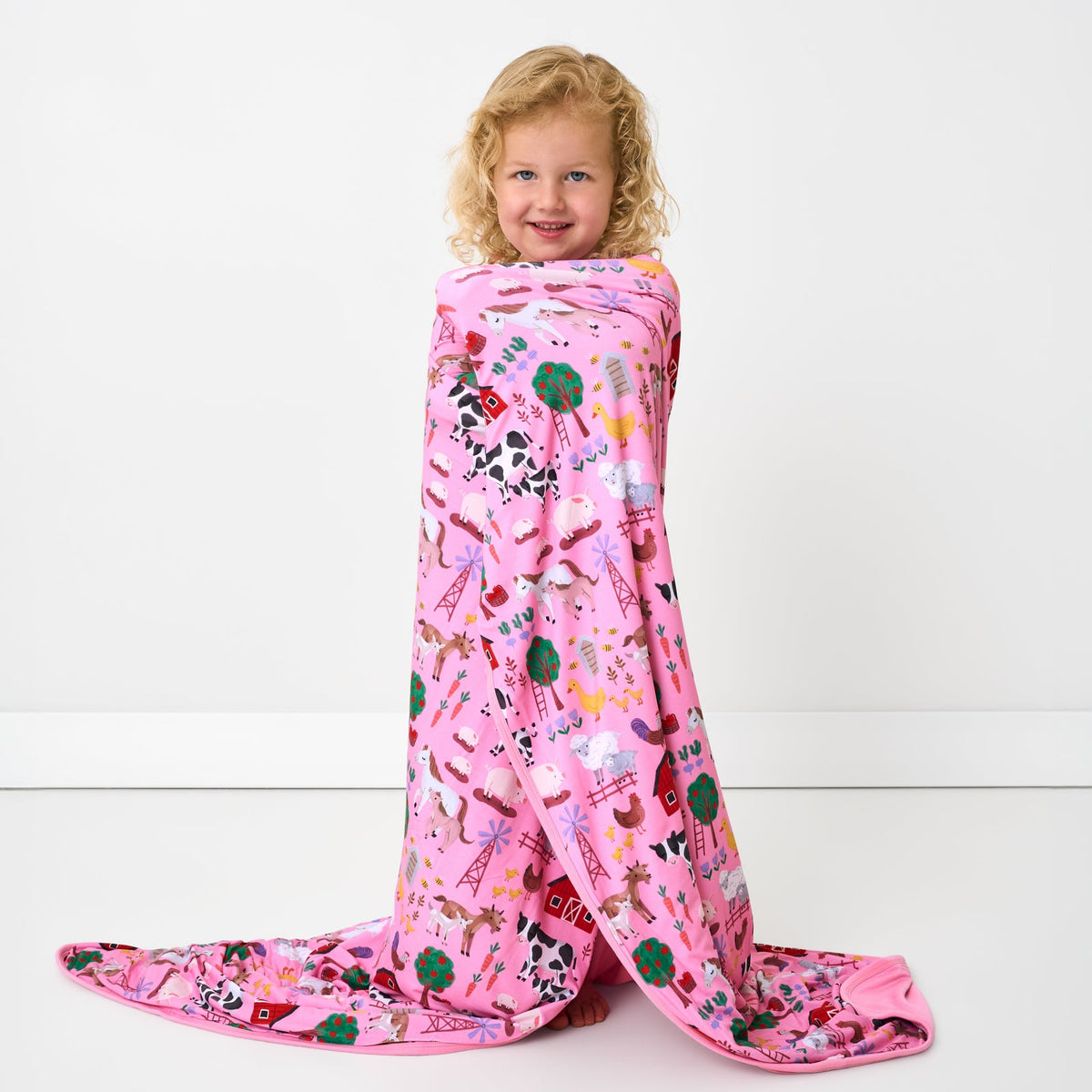 Pink Farm Fam Large Cloud Blanket¨