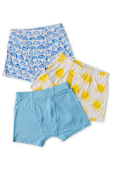 Rainbows & Sunshine Boy's Bamboo Viscose Boxer Brief Underwear - 3 Pack