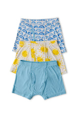 Rainbows & Sunshine Boy's Bamboo Viscose Boxer Brief Underwear - 3 Pack