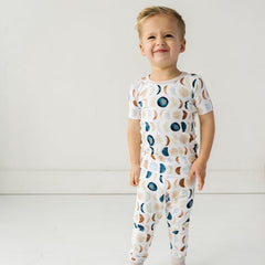 Luna Neutral Two-Piece Short Sleeve Pajama Set