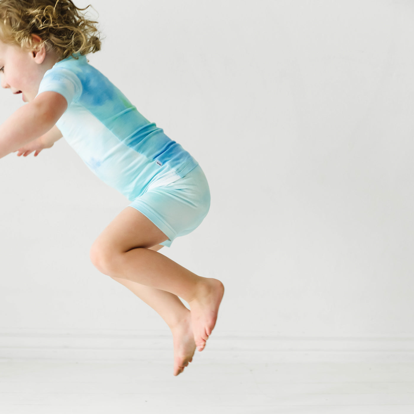 Tidepool Watercolor Two-Piece Short Sleeve & Shorts Pajama Set